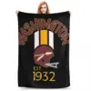 Washington Pro Football Savage Helmet 1932 Apparel Washington Commanders Blankets Flannel Throw Blanket Sofa Throws Bedspread 2