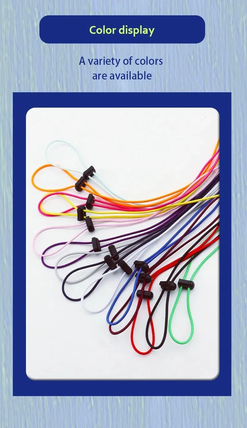 1 Paar Schnürsenkel mit Schloss, elastische Turnschuhe, Schnürsenkel ohne Krawatten, für Erwachsene und Kinder, Tennis, runde Schnürsenkel, Gummibänder für Schuhe, Zubehör – Detail 4
