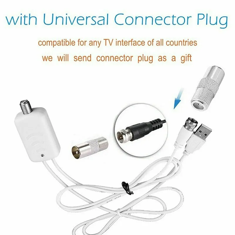 Ultra HD Indoor Digital TV Antenna with Signal Booster