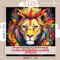 Mandala Animal Art Coloring Book 24 Page Gift For Adult Picture Book Birthday Party Relieve Stress Kill Time Graffiti Painting 2