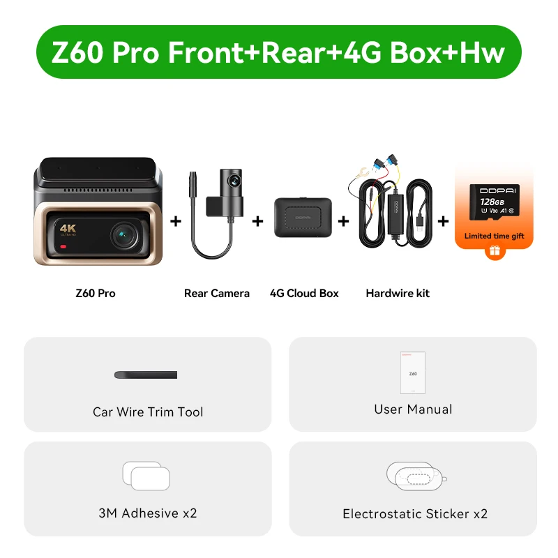 DDPAI Z60 ドライブレコーダー 4K 前後カメラ DDPAI Z60 ドライブ