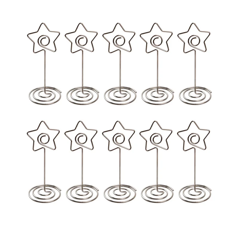 Round Star Heart Picture Note Clip Desktop Ornaments Photo Clip Memo Picture Frame Holder Photo Simplicity Home Decoration