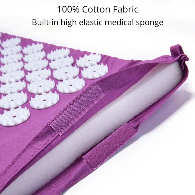Acupressure Mat Sensi Massage Mat Pillow Set  applicator for Neck Foot Yoga Mat with Needle Back Cushion 3
