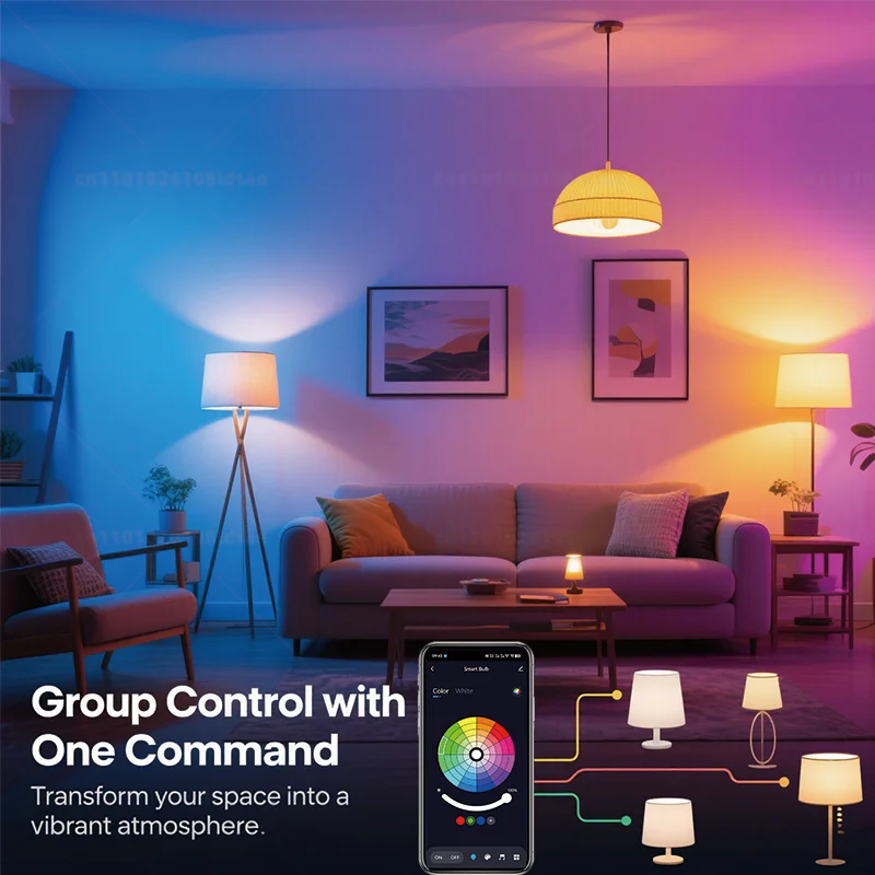 Tuya Bluetooth Led Bulb E14 5W RGB 220V APP Group Control Smart Life Home Room Decoration