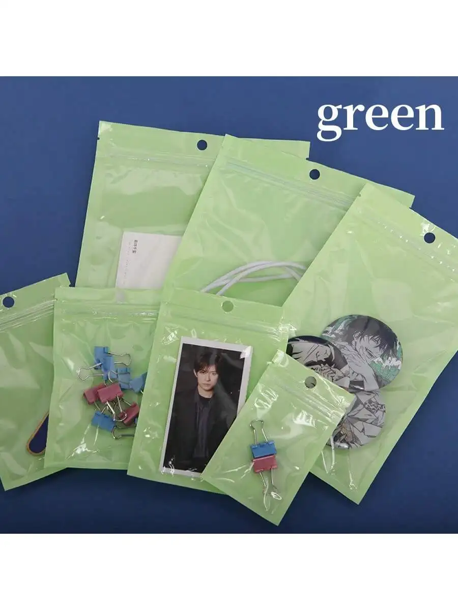 100 Stück Packung Bunte Perlglanz-Ziplock-Beutel, Wiederverschließbare Aufbewahrungsbeutel für Lebensmittel, Schmuck, Bastelmaterialien, Perlen – Detail 11