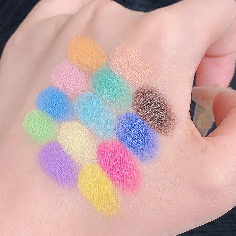 15 Colors Pastel Eyeshadow Palette Neon Pigments Long-lasting Waterproof Matte Eye Shadow Palette