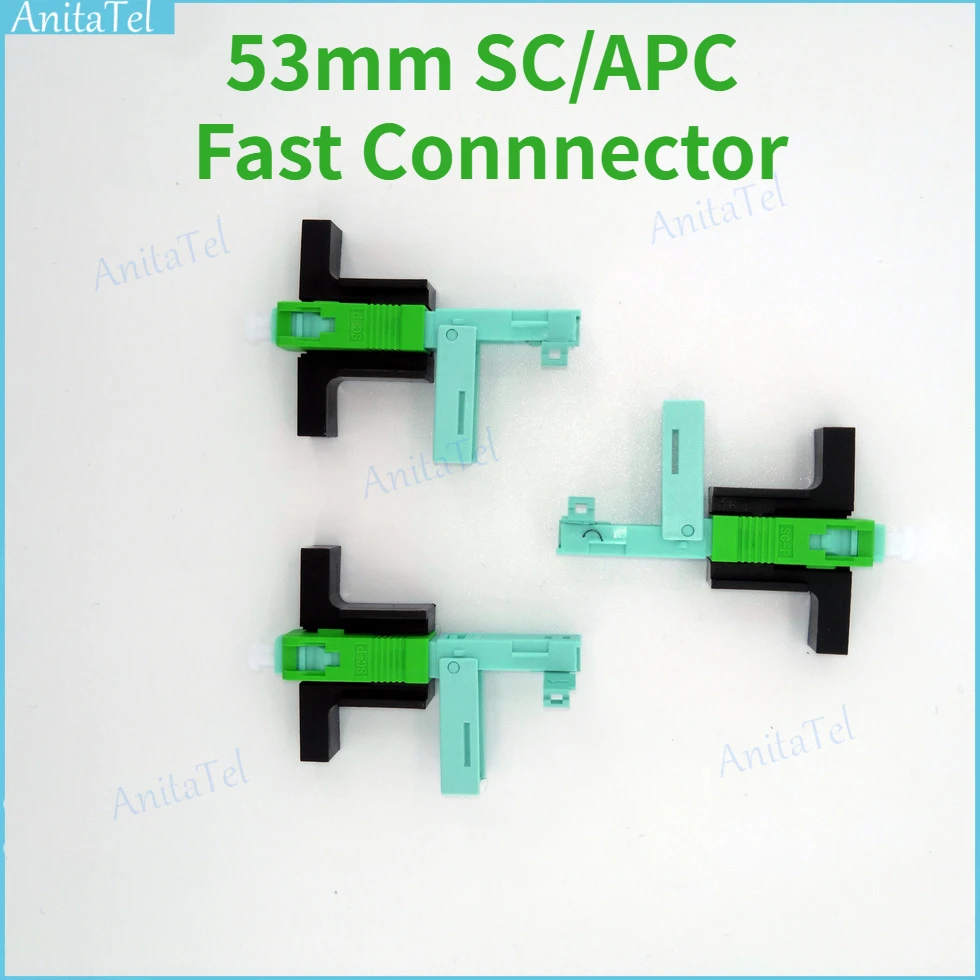 100/200Pcs 53Mm Sc Apc Connettore Rapido In Fibra Ottica Sm Single-Mode Sc/Apc Connettore Rapido In Fibra Ottica Ftth Strumento Connettore Freddo