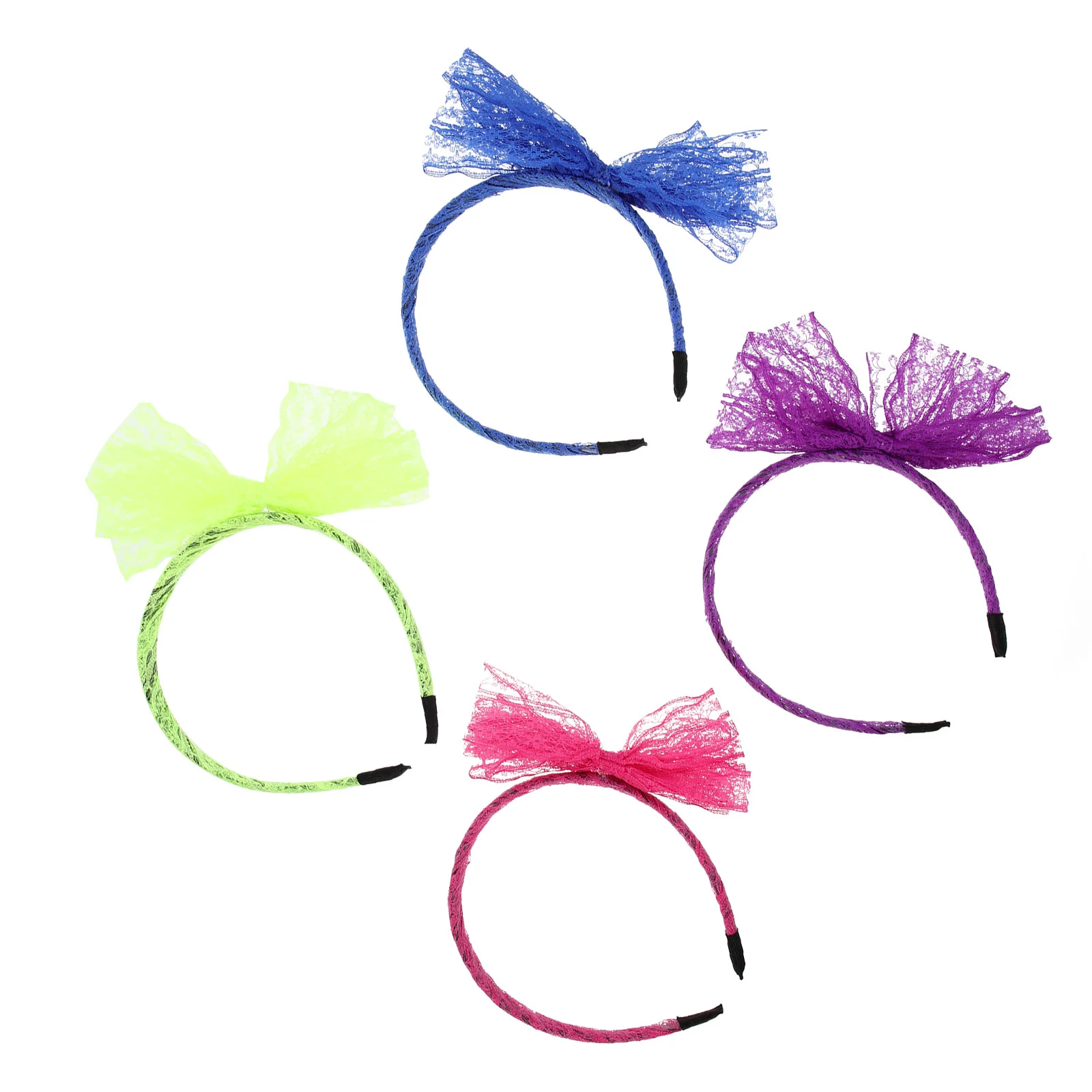 

4 Pcs Bow Headbands Girls Adorable Headdress Hairband Ornament Vintage Women Decors Lovely Hoops Party Miss