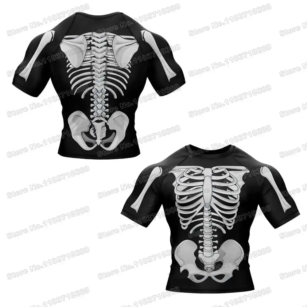 Bone Breaker Shirts Short Rash Guards Surfing Beach Trousers Swimwear Diving Gym Long sleeves MMA BJJ Men Jiu Jitsu Fitness Sets