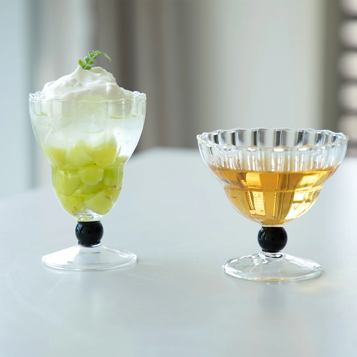 Glas Champagne Glas Yoghurt Kom Japanse Stijl Beker Bar Glaswerk Smoothie Glas Hoog Glas - AliExpress
