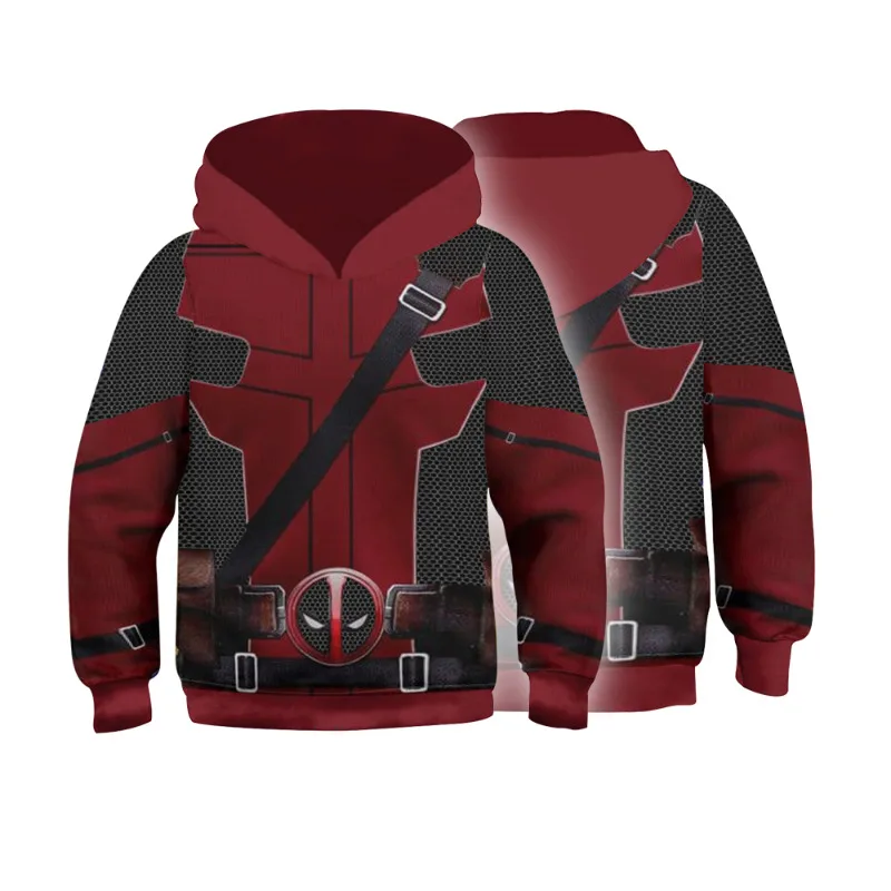 Deadpool Wolverine Costume For Boys Girls Superhero Cosplay Pullover Hoodies 3D Print Jacket Xmas Halloween Party Outfits superhero cosplay costume,kids cosplay costume
