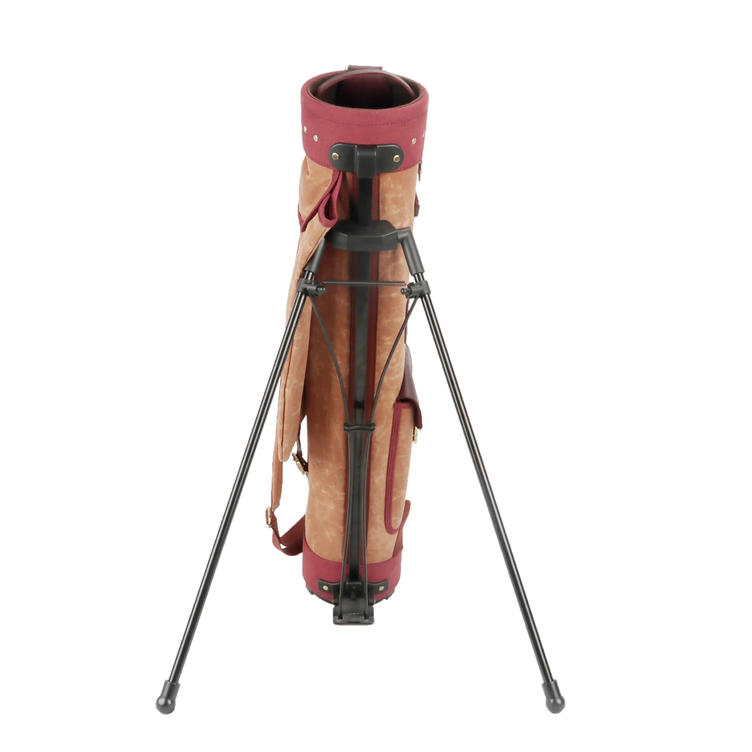 Tourbon Vintage Golf Club Stand Bag Support Carry Cart Travel Portable Case Staff Pack Rain Cover Large Capacity Carrier