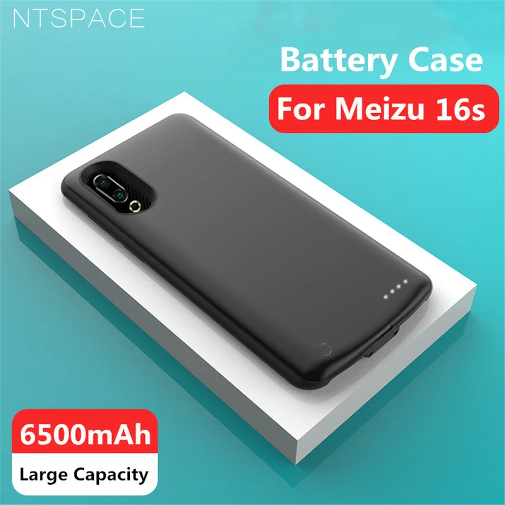 

Powerbank Charging Cover For MEIZU 16s External Battery Cases 6500mAh Portable Charger Power Bank Cover For Meizu 16s Power Case