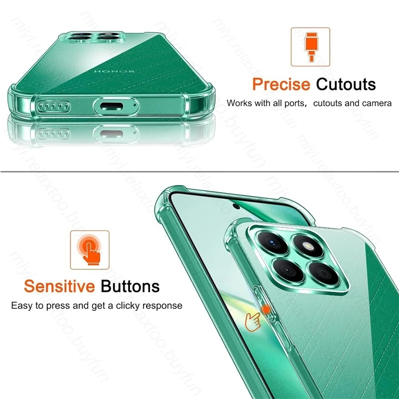 Shockproof Slim Clear Silicone Phone Case - 1.5mm Thick Protective Cover