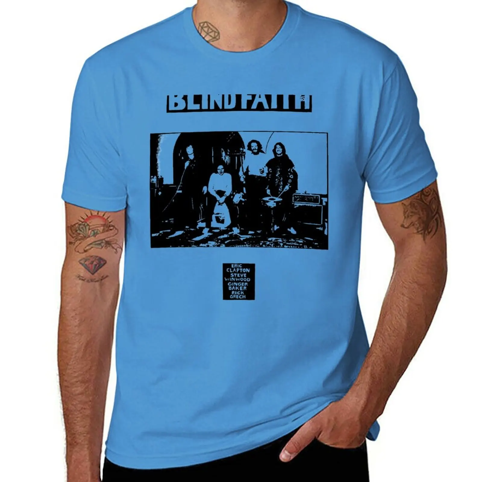 New Blind Faith T-Shirt Boys Animal Print Shirt Maglietta Personalizzata Magliette Da Allenamento Per Uomo