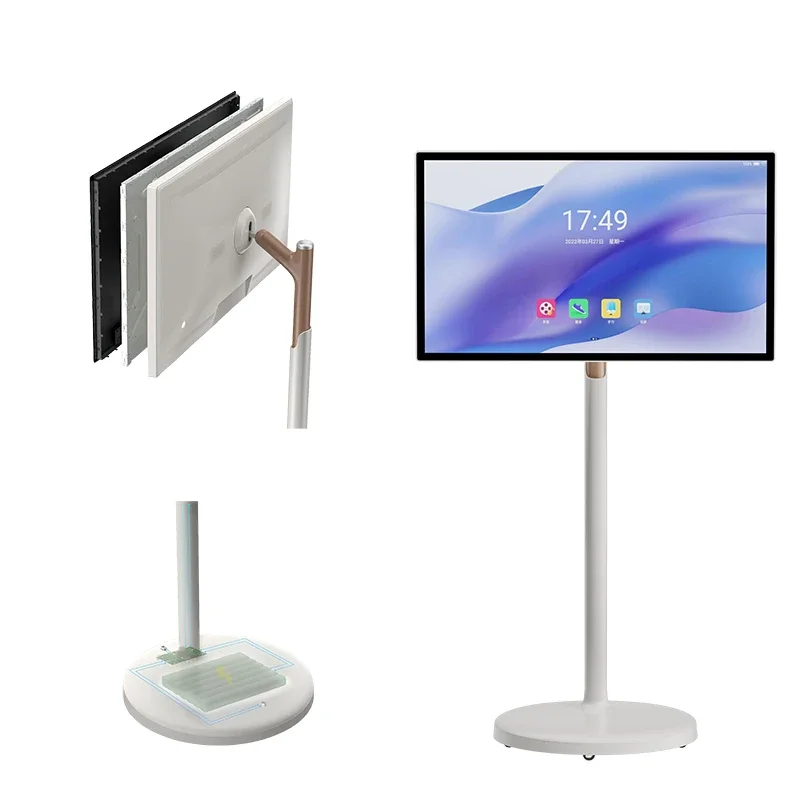 GPX 21.5 개인 정전 용량 터치 이동 화면, 1920*1080 USB IPS LCD 피트니스 디스플레이, 안드로이드 모니터, 스탠드 포함, 32 인치