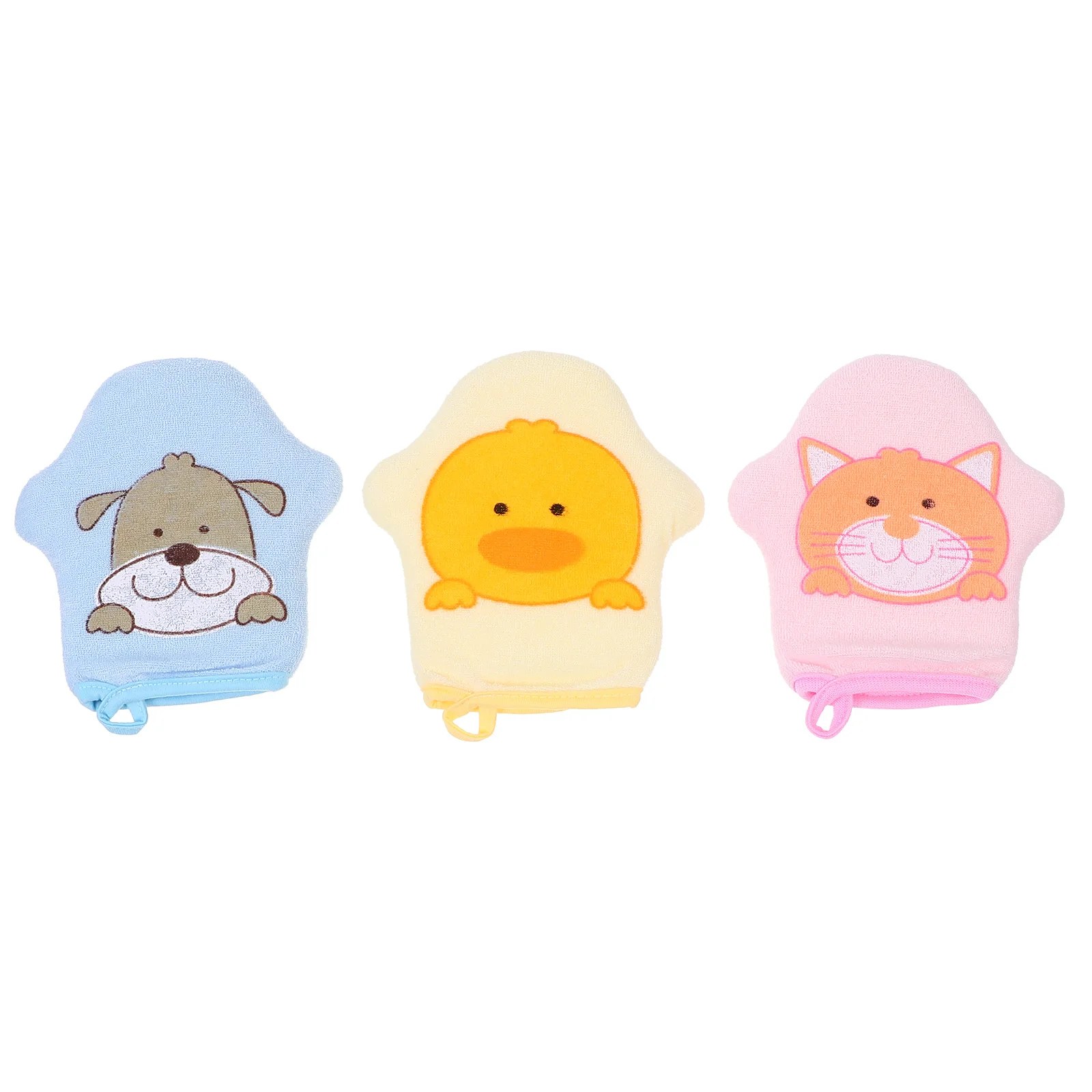 

3 Pcs Scrub Gloves Children's Bath Accessories Kid Bathroom Bathing Baby Shower Scrubber Take Frosted Kids Body Sponge Towels