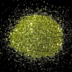 Holographic Colorful Glitter Powder for Resin and Nail Art Crafts - 20g Pack (Green gold)