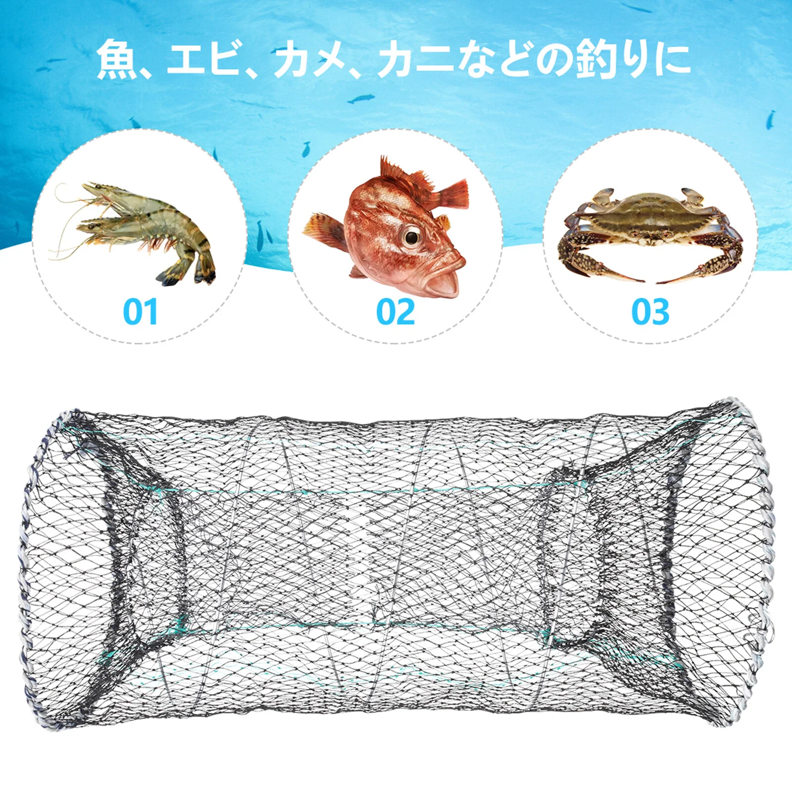 Folding Fishing Net Trap Trap Cast Mesh Trap Lobster Shrimp Cast Net  Fishing Bait Trap Cage Black Crayfish