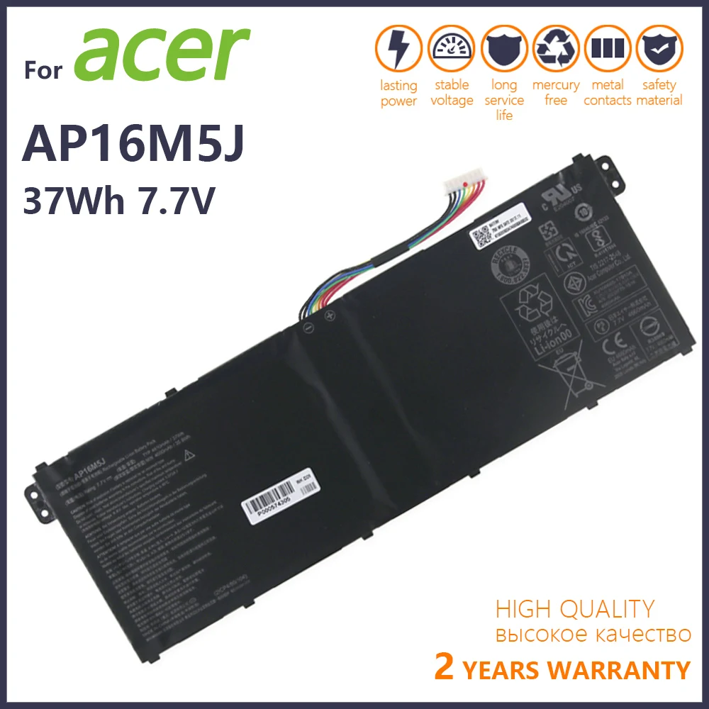 

Genuine AP16M5J Laptop Battery Acer Aspire 1 for Aspire 3 A315-21 A315-51 ES1 A114 A315 KT.00205.004 7.7V 4810mAh