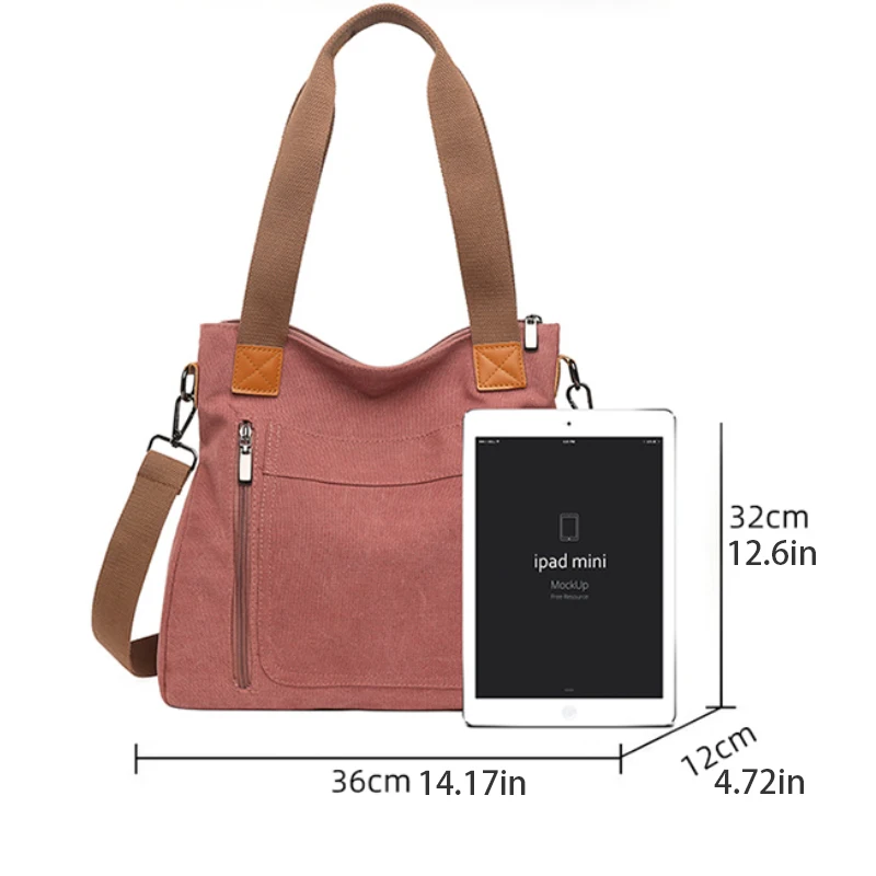 1 men's vintage canvas crossbody bag, casual travel shoulder bag with adjustable shoulder straps, tote bag