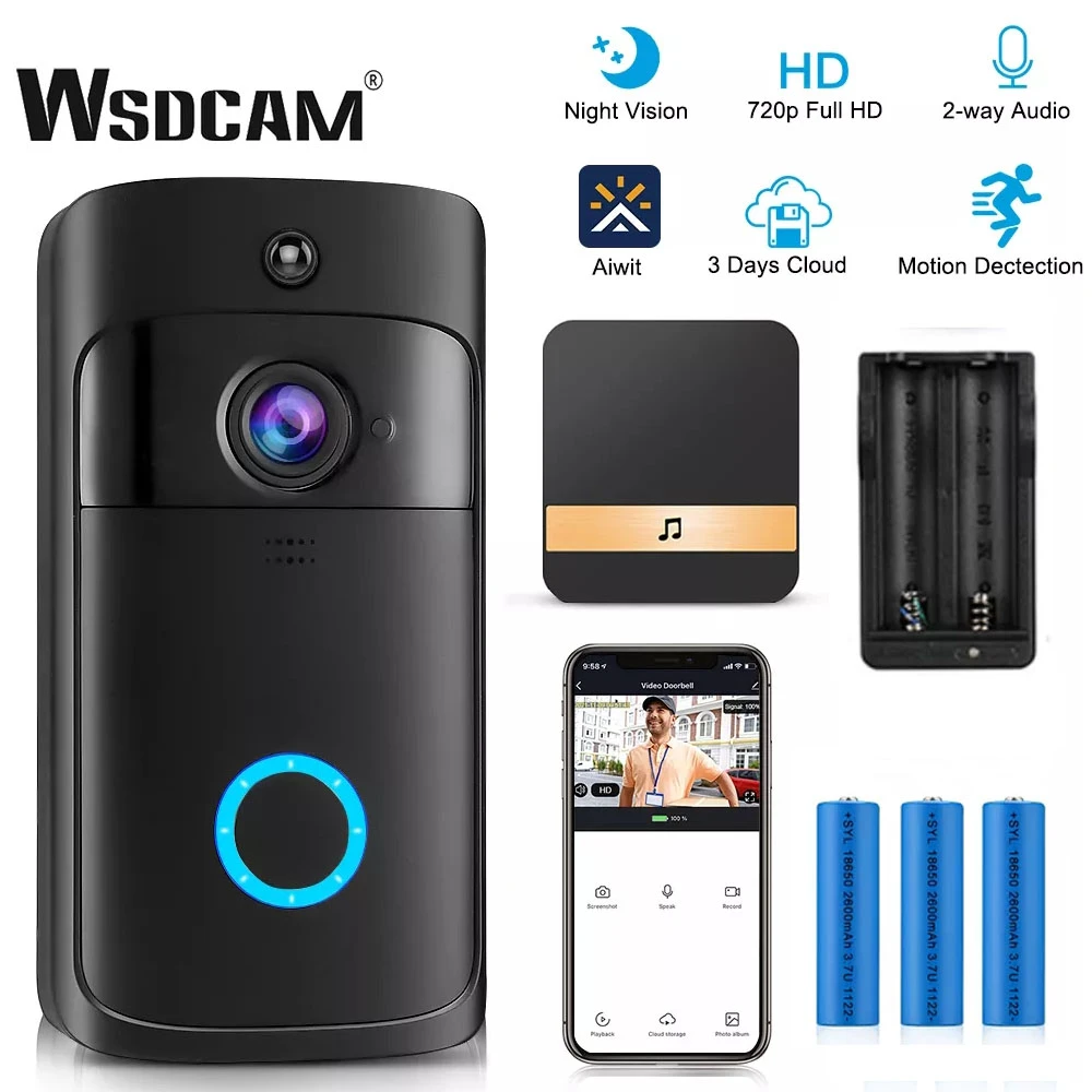 Wsdcam Smart Doorbell Camera Wifi Wireless Call Videoeye For