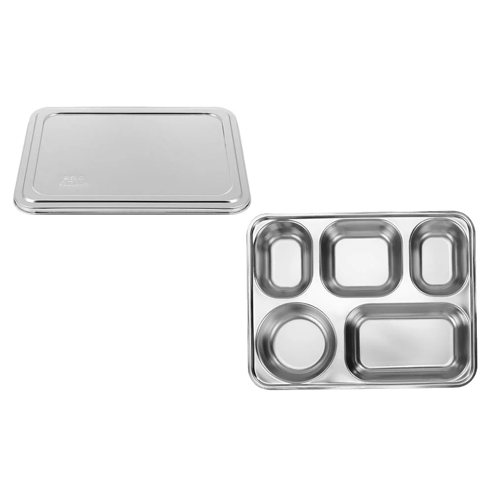 

1 set of Divided Plate Five Grids Food Storage Plate Divided Holder Home Plate