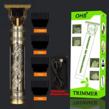  2022 Vintage T9 0mm Professional Hair Clippers Electric Waterproof Rechargeable Trimmers For Men Clipper hair cutting machine 