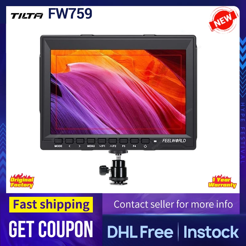 Feelworld fw759 7 Polegada ips 1280x800 câmera campo dslr monitor de ...