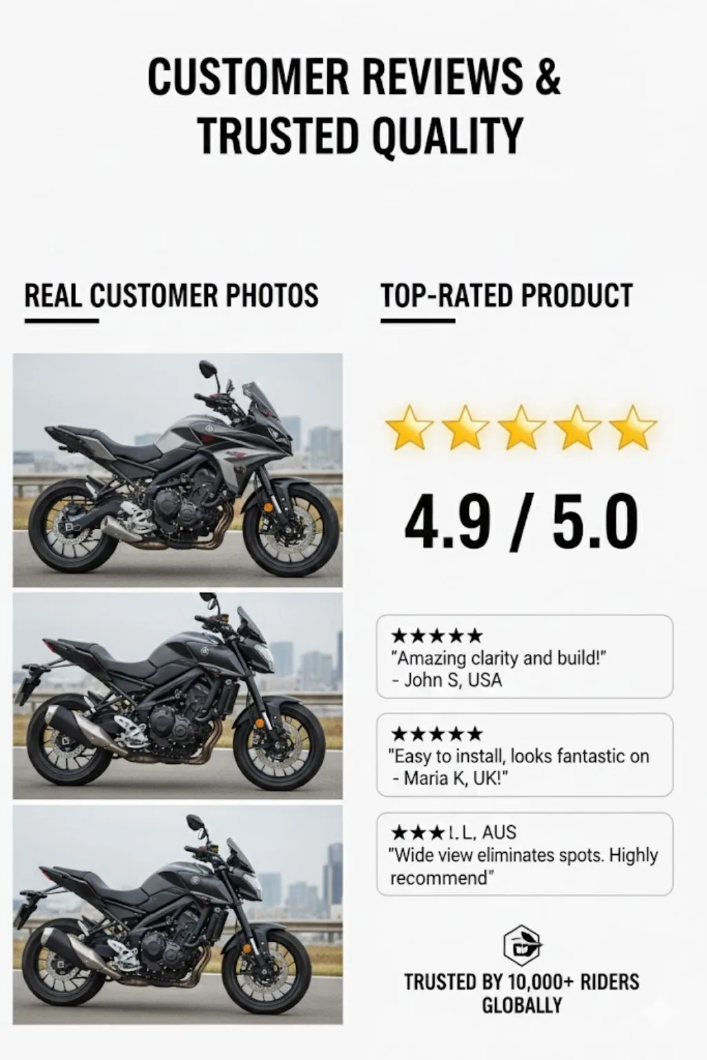 Ducati Scrambler Multistrada Sport Monster 알루미늄 합금 백미러 용 오토바이 탄소 섬유 백미러 사이드 미러