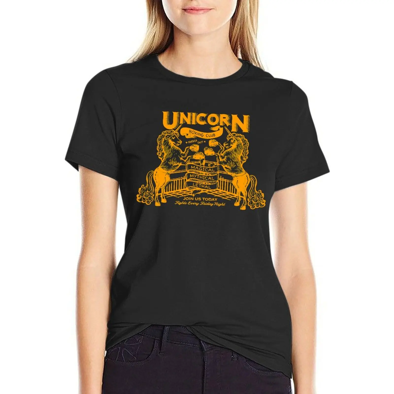 

Unicorn boxing club T-shirt oversized cute tops Women t-shirts