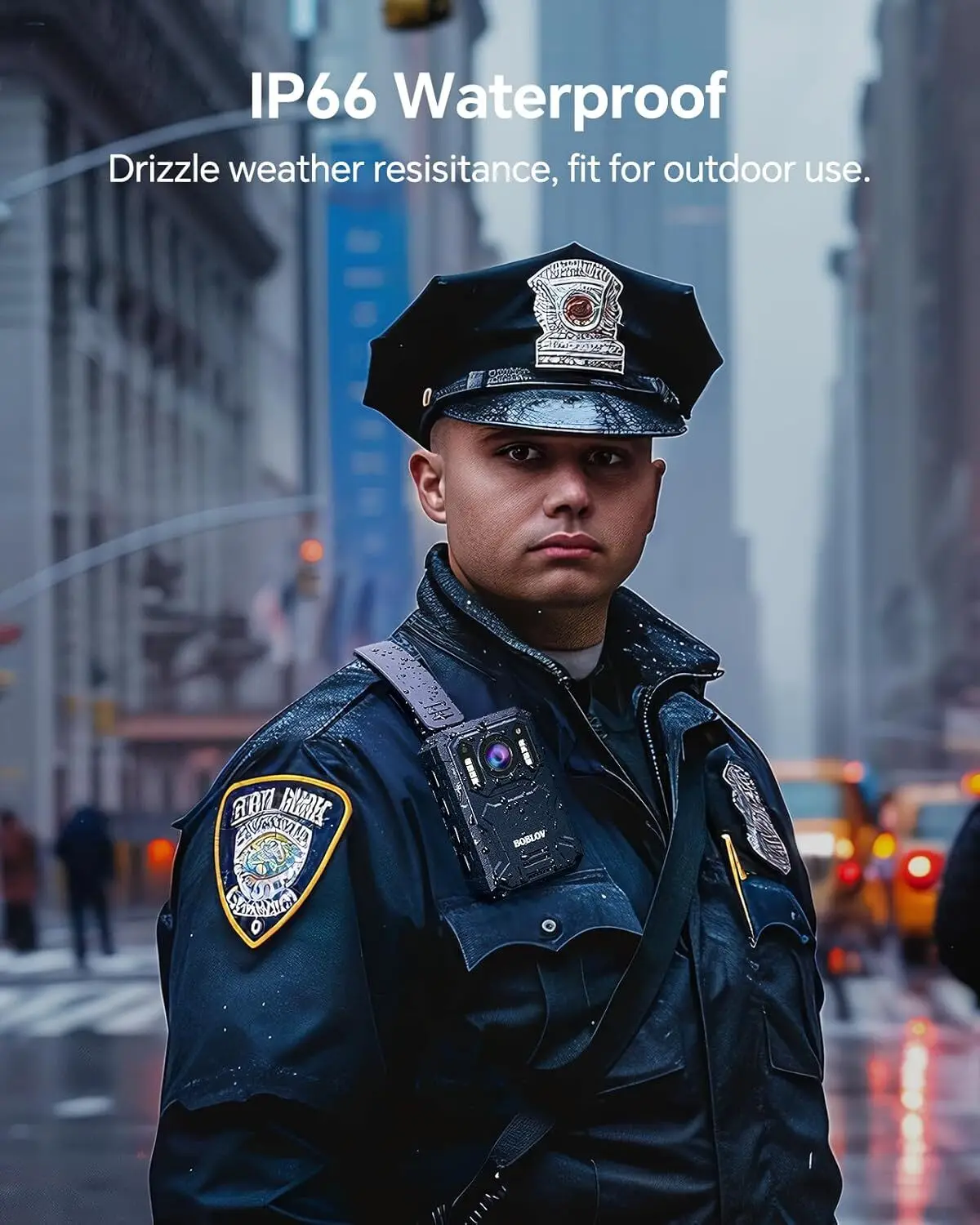 BOBLOV KJ23Pro 128 GB Polizeikörperkamera 2K 4000 mAh USB-C für Strafverfolgung IP66 wasserdicht