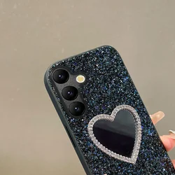Luxury Shiny Mirror Rhinestone Glitter Phone Case Cover - Galaxy A37 (Black)