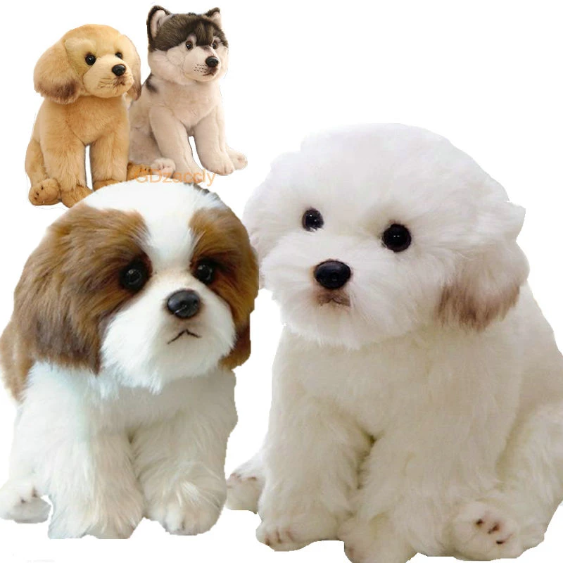Koopje Pittig optie Simulatie Maltese Hond Knuffel Knuffels Hoge Kwaliteit Realistische Franse  Bulldog Duitse Herder Pug Pet Puppy Pop Speelgoed|null| - AliExpress