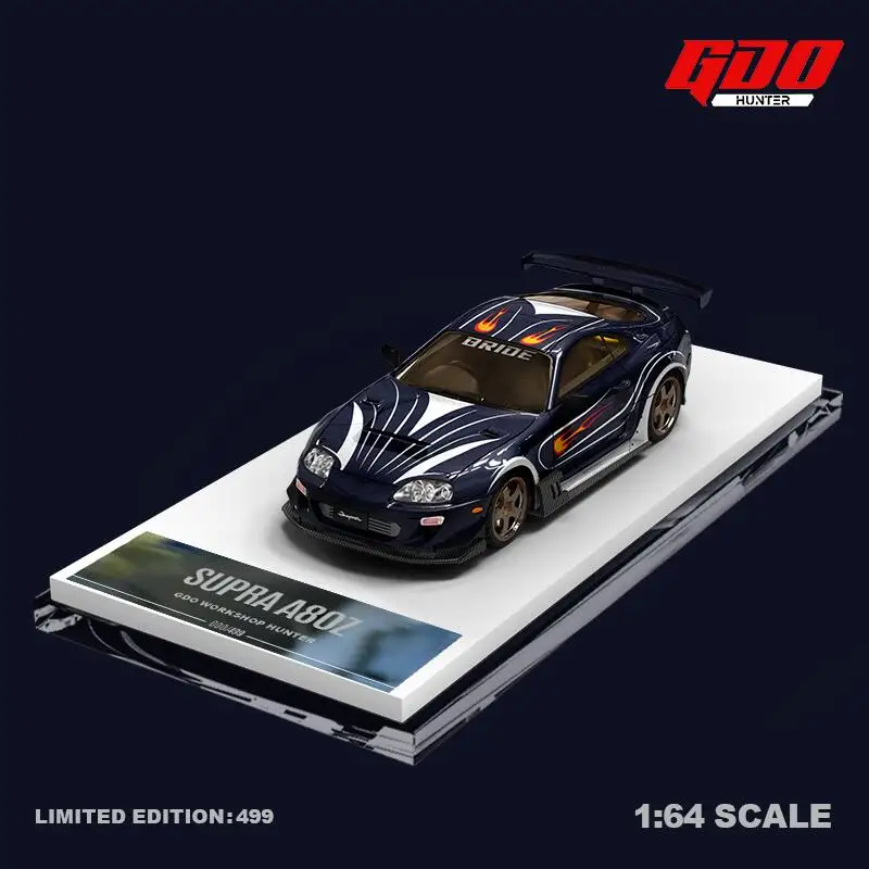 

**Pre-order ** TM x GDO Hunter 1:64 A80Z NFS Black list #13 VIC Navy Blue Diecast Model Car