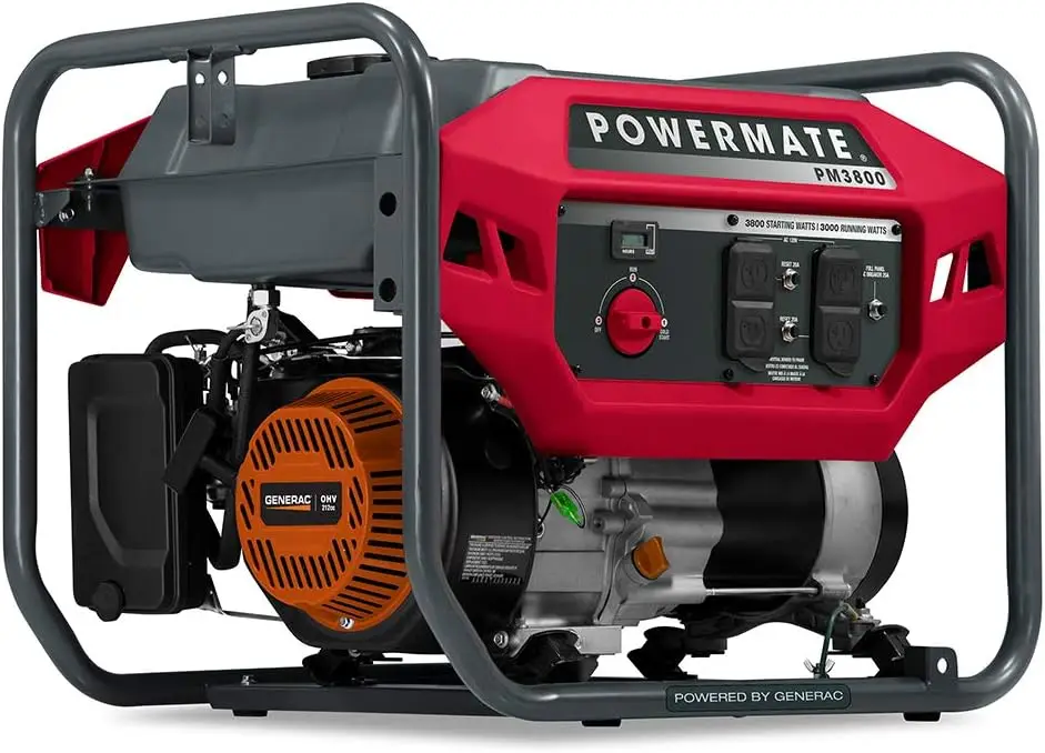 PM3800 3,800-Watt Gas-Powered Portable Open Frame Generator - Ultra-Quiet Performance - Ideal for Home, Camping, RV an