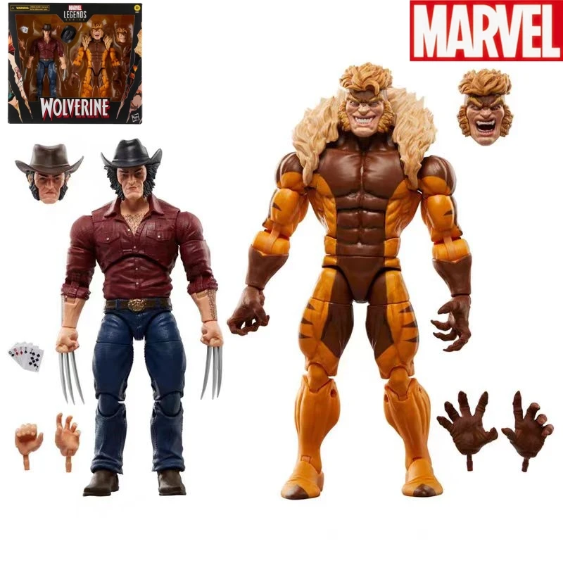 

Marvel Legends Series Wolverine 50th Anniversary Marvel's Logan Vs Sabretooth Collectible 6-inch Action Figure Gift