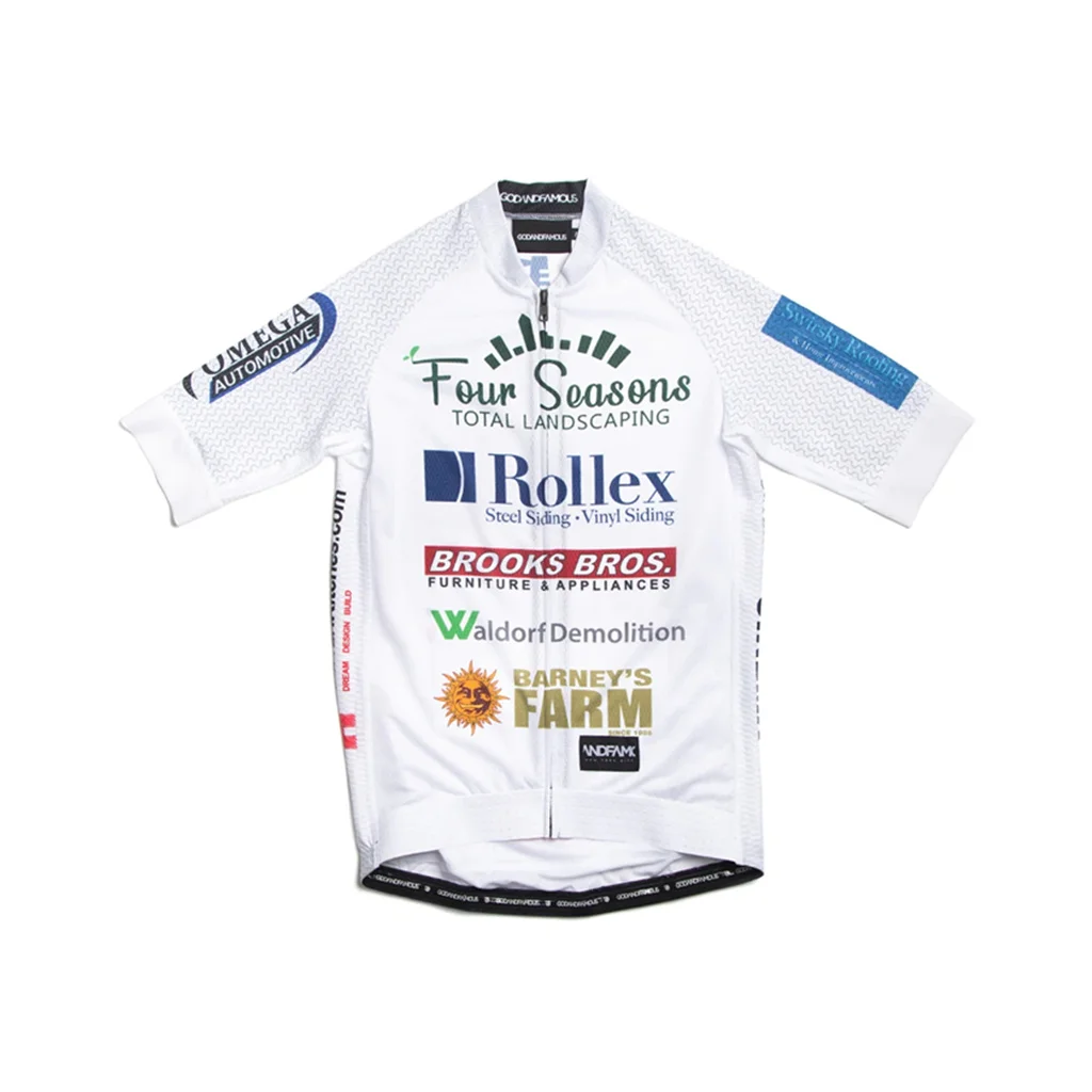 thumbnail image 1 of GODANDFAMOUS 2022 Jersey de manga corta de verano para hombre, nuevo equipo profesional, secado rápido, tejido de malla pequeña, transpirable, maillot de ciclismo, gran oferta, 1 of 5