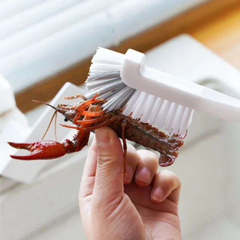 1PC Japanese style elbow long handle lobster brush kitchen sink wall mounted crevice cleaning brush