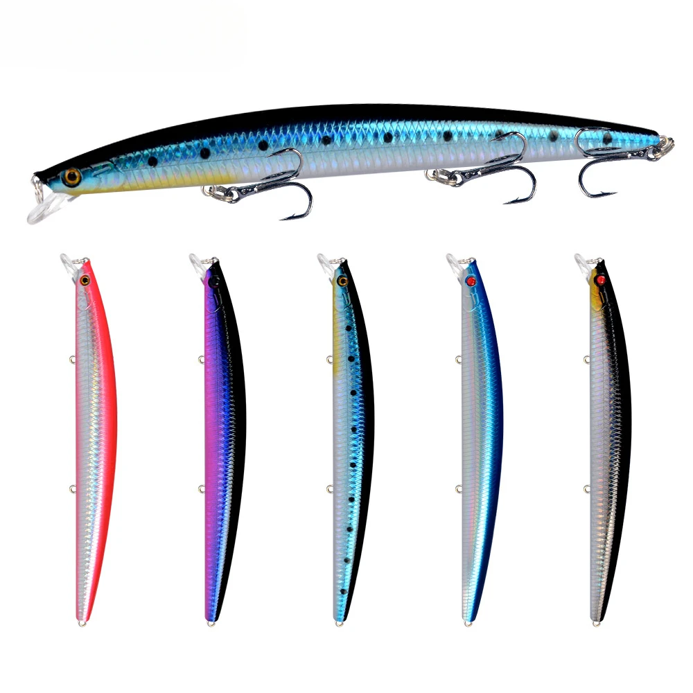 

Hot Selling 18cm 24g Long Fish Minolua Bait Sea Fishing Bionic Bait