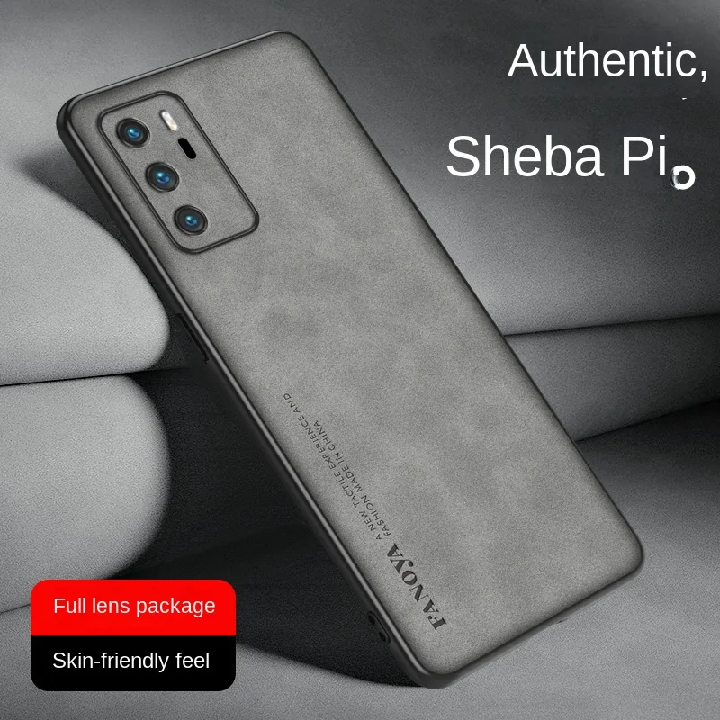 

For Huawei P40 ANA-NX9 ANA-LX4 Case PU Leather Surface Hard PC Back Cover Shockproof Matte Phone Case for Huawei P40 HuaweiP40