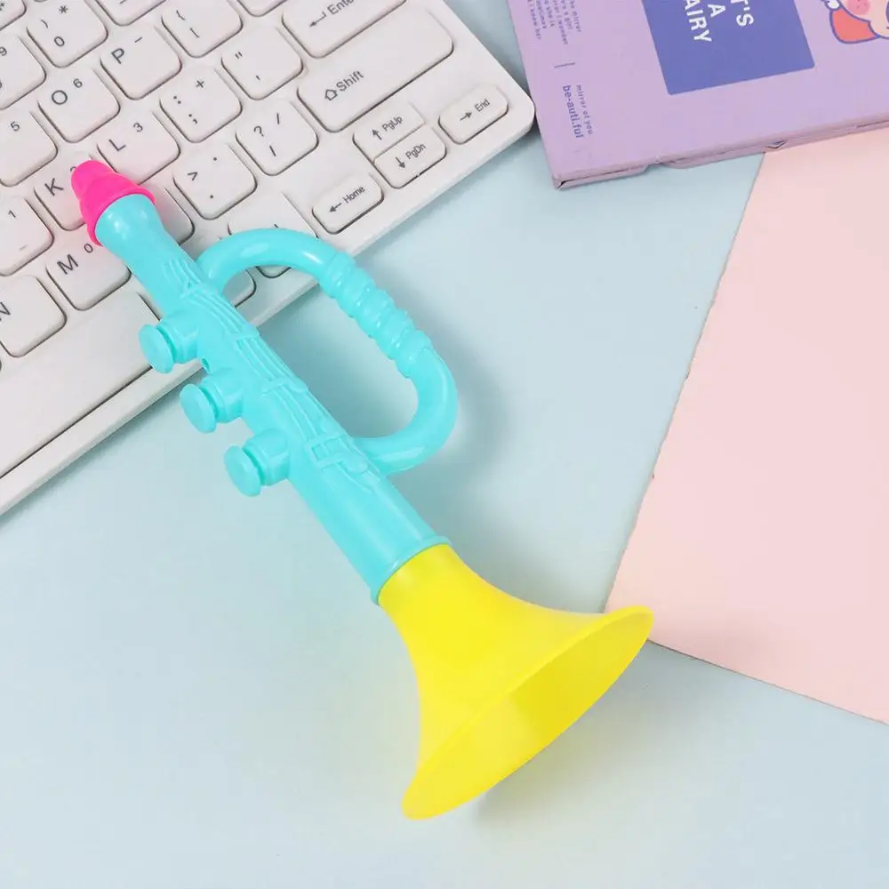 

Learning Education Kids Toy 17CM Colorful Best Gift Kids Trumpet Plastic Trumpet Baby Music Toys Baby Horn Toy