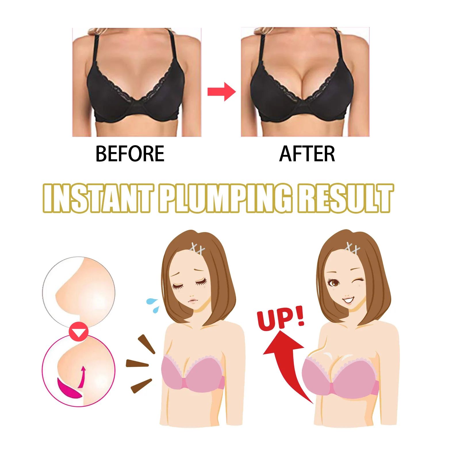 Breast Enhancers Pads 10pcs Plant Ingredients Breast Patches Care Lifting Firming Bust Enlargement Lifting Patch Sexy