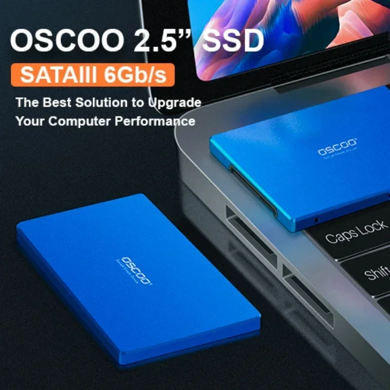 Жесткий диск OSCOO 2,5 дюйма SATAIII, 2 ТБ, 1 ТБ, 512 ГБ, внутренний жесткий диск для ноутбуков и ПК, синий металлический корпус, твердотельный накопитель