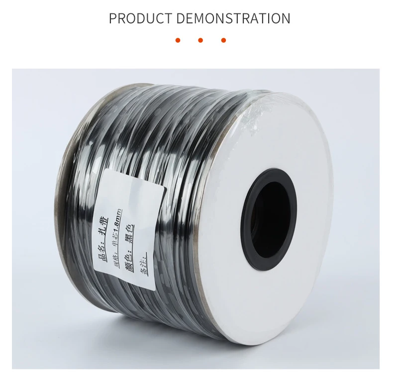 Rubber Coated Iron Wire Harness Binding Tie for Wire Tying Machines - 0.5mm-0.65mm