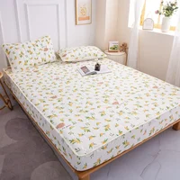 Thick Quilted Mattress Cover, Stitched Bed Linen, Printed , Large Non-Slip  Sheet, Dust Cover without Pillowcase 5