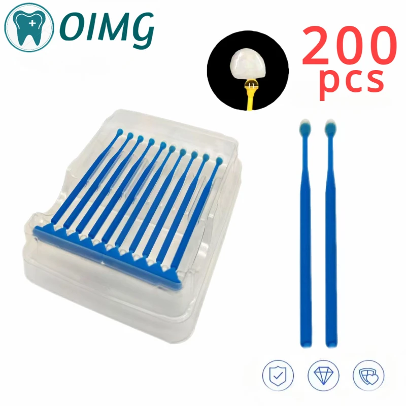 

Dental Applicator Sticks Adhesive Tip for Tooth Crown Porcelain Veneer Disposable Dental Materials Brush Applicator Dentistry