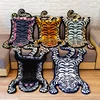 Largest Black Tibetan Tiger Carpet Thicken Plush Tufted Animal Bedside Carpet Non-slip Absorbent Bathroom Mat Area Rug 200X120cm 4