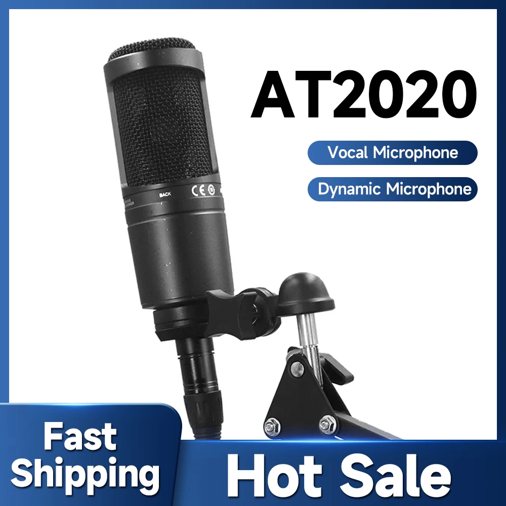 AT2020 metal microfone condensador for Project/Home Studio at2020 condenser microphone with retail package