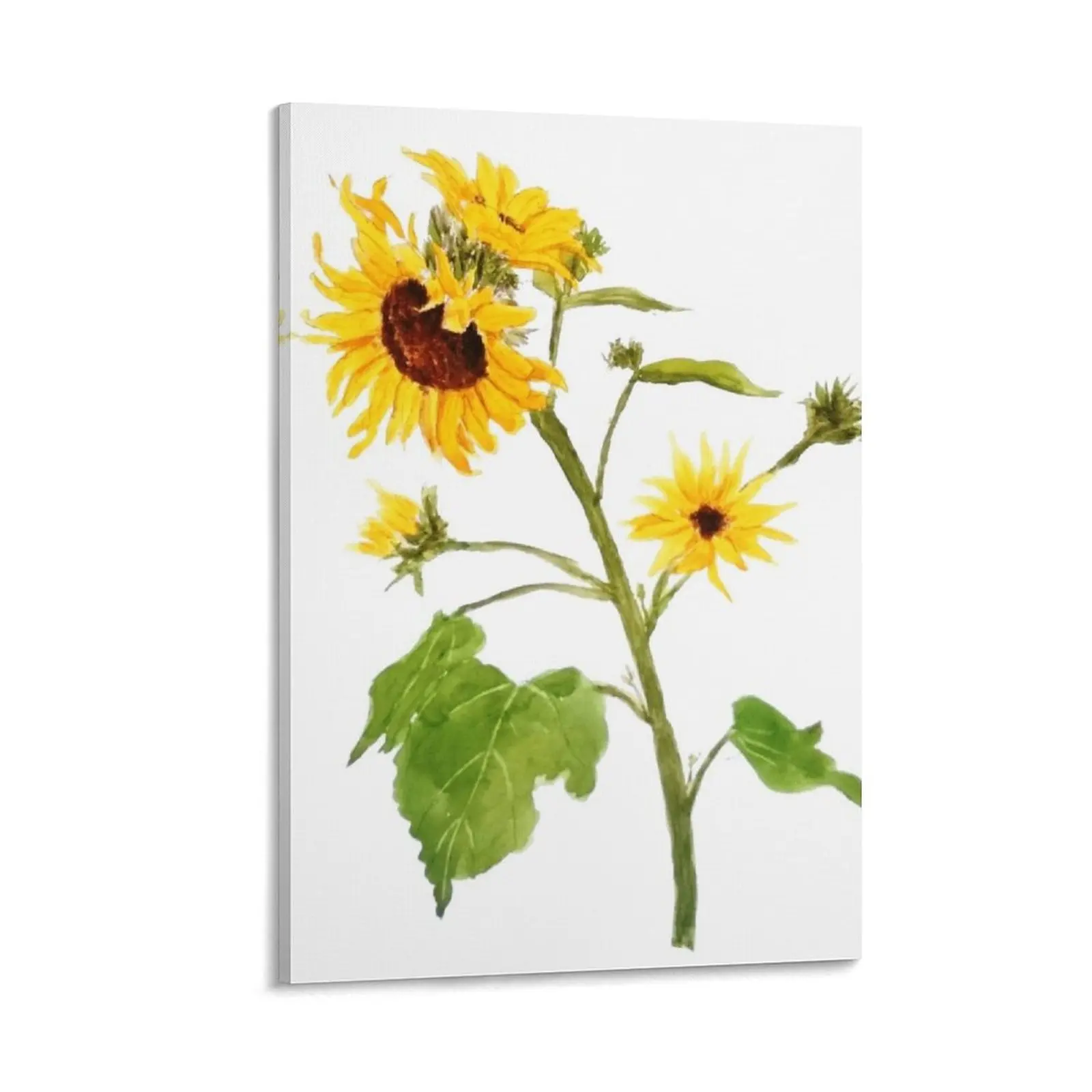 

Yellow sunflower watercolor painting Canvas Painting anime figure decoration aesthetic decoration for the room